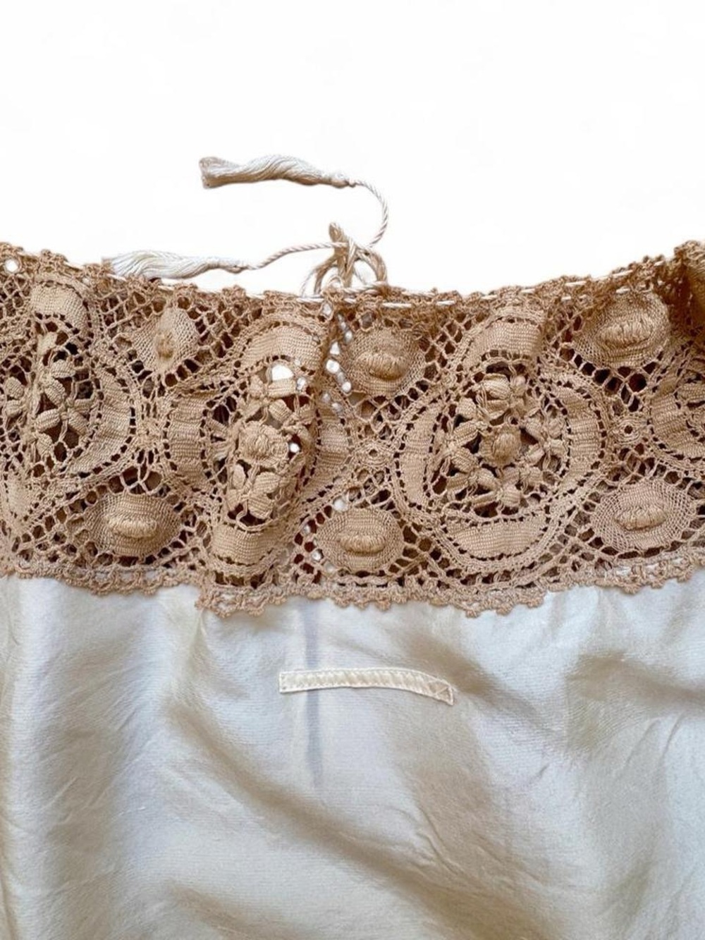 Jean Paul Gaultier 2006 Runway VTG Silk & Lace Peasant Blouse Off Shoulder Sz M - Picture 6 of 8